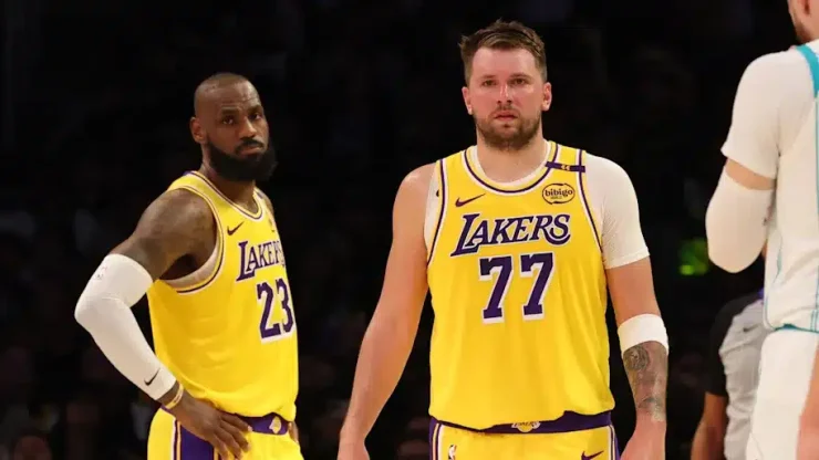 Luca Doncic and LeBron James