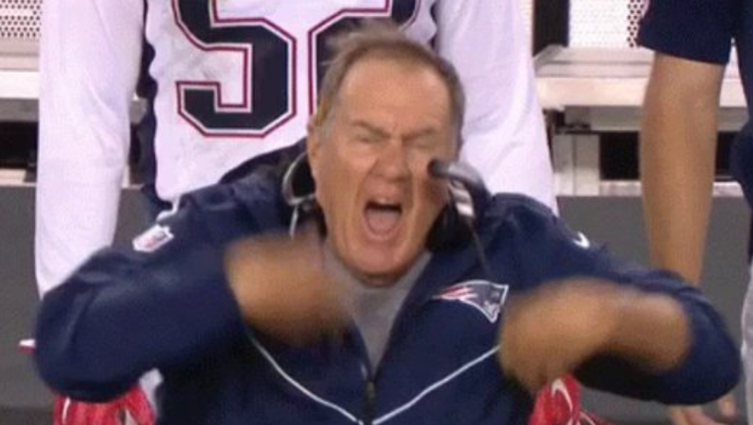 Twitter Reacts To Bill Belichick Going Berserk Over Roughing The Passer ...