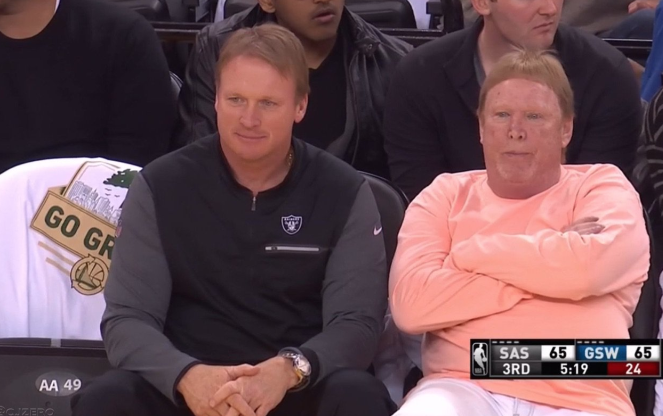 Jon Gruden, Mark Davis spotted at Spurs-Warriors game | The Sports Daily