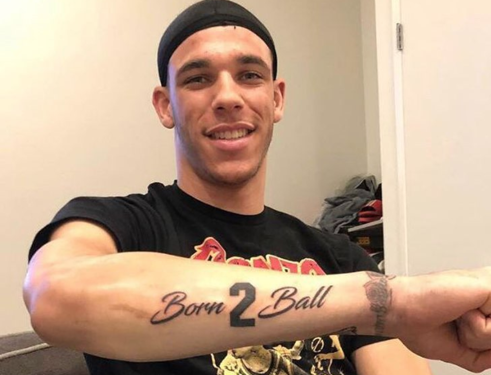 Lonzo Ball Flaunts New Born 2 Ball Tattoo For Lakers Fans The Sports Daily