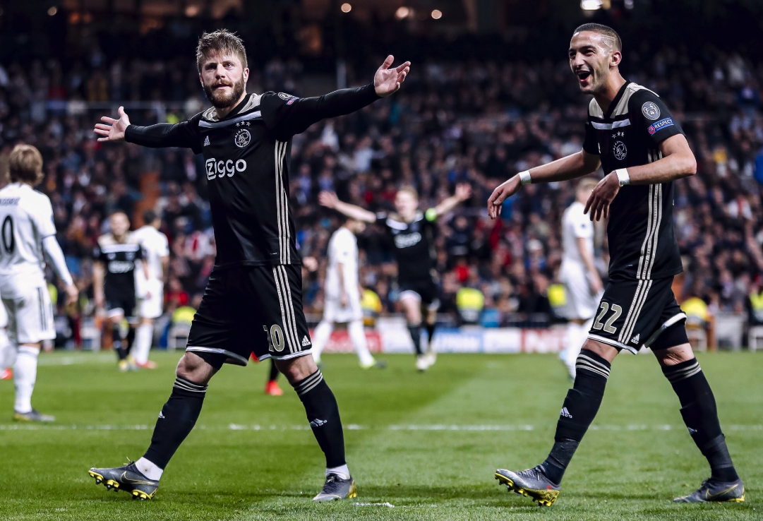 Watch Ajax S Lasse Schone Has Sensational Free Kick Goal In Massive Champions League Upset Over Real Madrid The Sports Daily