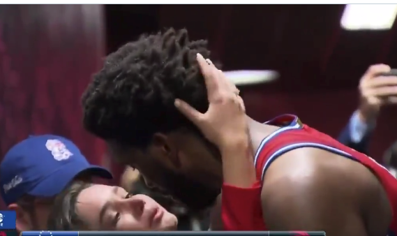 Look Joel Embiids Stunning Model Girlfriend Consoles Him After Playoff Loss The Sports Daily